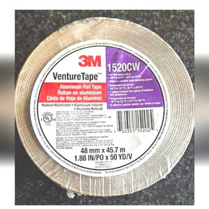 2 ROLLS X 3M VentureTape Aluminum Foil Tape 1.88" IN x  150 FT 1520CW -40F TO 2…